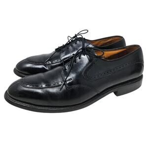 Allen Edmonds 9.5 Kingsley Black Leather Oxford Lace Up Loafer Career Wingtip